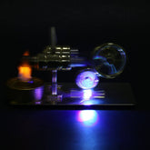 Assembly Single Cylinder Stirling Engine Generator DIY Model - Golden